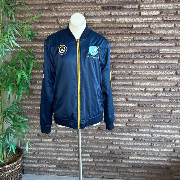 Blizzard Licensed Overwatch Full-Zip Winston Space Bomber Jacket Size Medium - Picture 4 of 11